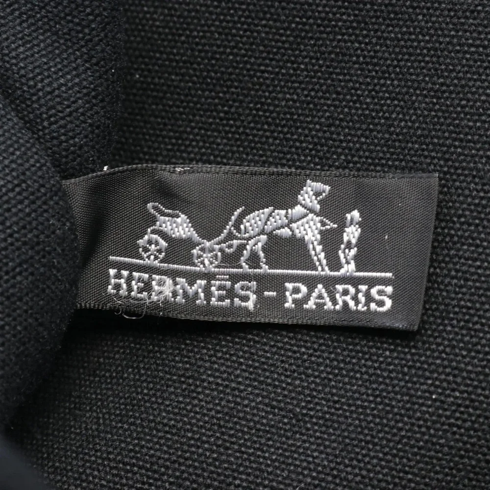 Hermes Fool Toe MM Tote Black Canvass with Silver Hardware. - Picture 4 of 9